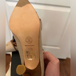 Chanel shoes heels, size 8 1/2. Excellent condition.